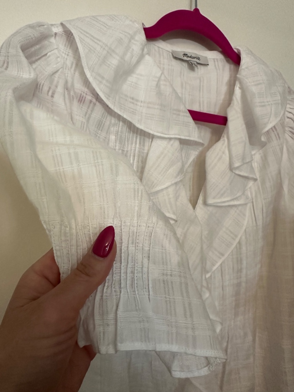 EUC MADEWELL - White Blaire top, XS - Picture 4 of 4